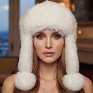 *Out of stock* GAP Kids White Faux Fur Hat